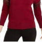 Alfani Women's Embellished Fringe Sweater Wine Size Large