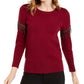 Alfani Women's Embellished Fringe Sweater Red Size X-Large