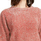 Alfani Women's Eyelash Metallic Sweater Pink Size Medium