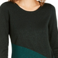 Alfani Women's Asymmetrical Colorblocked Shimmer Top Green Size XX-Large