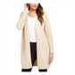 Alfani Women's Metallic Open Front Cardigan Beige Size Small