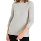 Alfani Women's Mock-Neck Boucle Sweater Gray Size Small