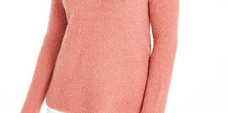 Alfani Women's Mock Neck Boucle Sweater Pink Size XX-Large