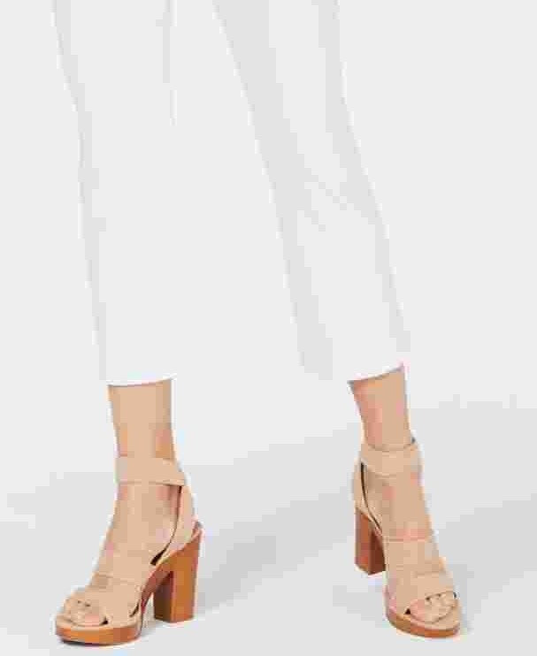 INC International Concepts Women's Cropped Skinny Pants White Size 16