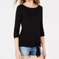 Bar III Women's Tie-Hem Top Black Size Medium