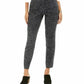 Style & Co Women's Curvy-Fit Skinny Printed Jeans Gray Size 16