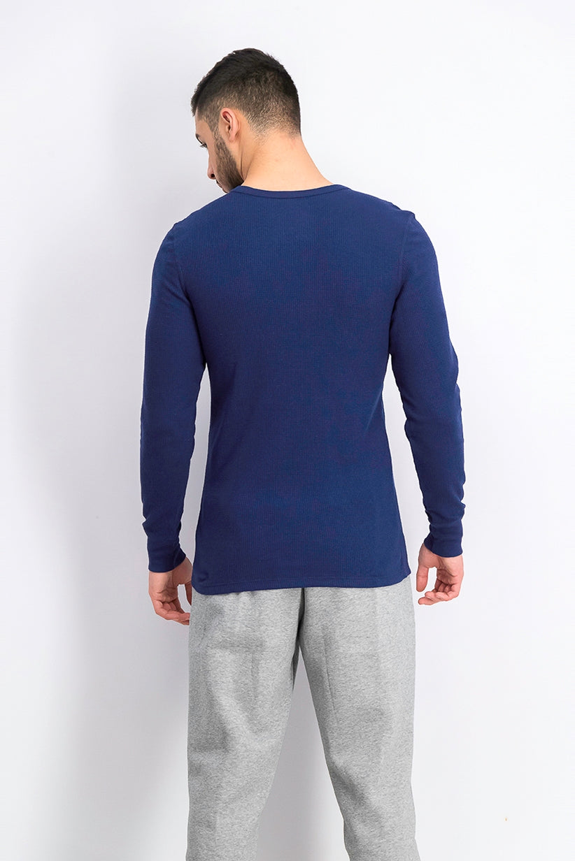 Alfani Men's Thermal Shirt Navy Size Extra Large