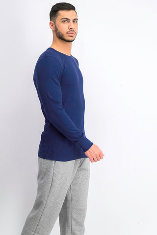 Alfani Men's Thermal Shirt Navy Size Extra Large