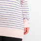 Maison Jules Women's Skinny-Striped Pullover Sweater Pink Size X-Large