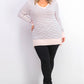 Maison Jules Women's Skinny-Striped Pullover Sweater Pink Size X-Small