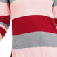 Maison Jules Women's Striped Sweater Red Size X-Large