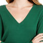 Maison Women's Jules V Neck Sweater Green Size Medium