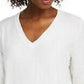 Maison Jules Women's V-Neck Sweater White Size Large