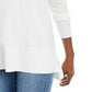 Maison Jules Women's V-Neck Sweater White Size Large