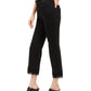INC International Concepts Women's Fringe-Hem Straight-Leg Ankle Jeans Black Size 12
