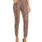 INC International Concepts Women's Incessential Leopard-Print Curvy-Fit Skinny Jeans Brown Size 4