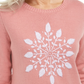 Karen Scott Women's Snowflake Applique Sweater Pink Size X-Small