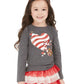 Epic Threads Toddler Girl's Candy Heart T-Shirt Dark Gray Size 3T