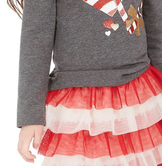 Epic Threads Toddler Girl's Candy Heart T-Shirt Dark Gray Size 3T