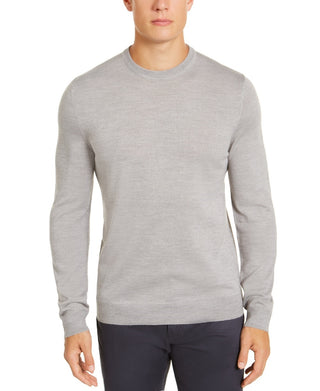 Alfani Men's Sweater Small Crewneck Wool Pullover Solid Grey Size Small