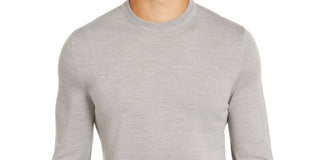 Alfani Men's Sweater Small Crewneck Wool Pullover Solid Grey Size Small