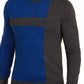 Alfani Men's Merino Blend Blocked Crewneck Sweater Grey Size XX-Large