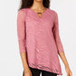 JM Collection Women's Burnout Tunic Pink Size Large