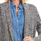Charter Club Women's Marled Shawl-Collar Cardigan Black Size Medium