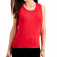 Charter Club Women's Sleeveless Crew Neck Sweater Red Size X-Large