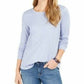 Style & Co Women's Speckled Shimmer Top Blue Size X-Small