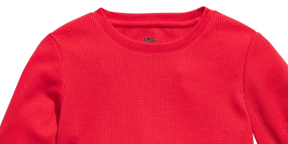 Epic Threads Big Boys Solid Thermal Wine Size Large