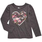Epic Threads Toddler Girl's Heart Flower T-Shirt Gray Size 2T