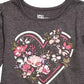 Epic Threads Toddler Girl's Heart Flower T-Shirt Gray Size 2T