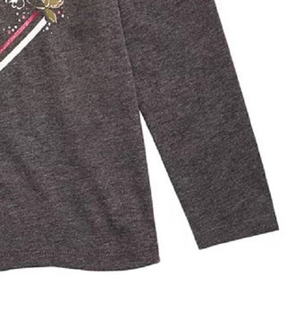 Epic Threads Toddler Girl's Heart Flower T-Shirt Gray Size 2T