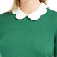 Maison Jules Women's Scalloped-Neck Layered-Look Sweater Green Size Medium