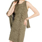 INC International Concepts Women's Lace Up Faux Suede Dress Green Size Large