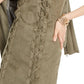 INC International Concepts Women's Lace Up Faux Suede Dress Green Size Large
