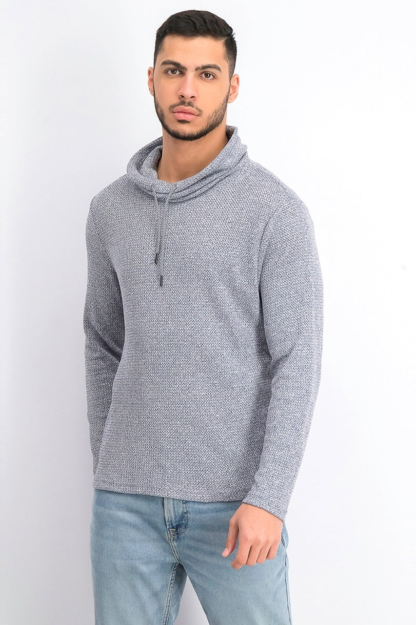 Alfani Men's Funnel-Neck Hooded Sweatshirt Navy Size Medium