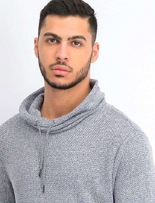 Alfani Men's Funnel-Neck Hooded Sweatshirt Navy Size Medium