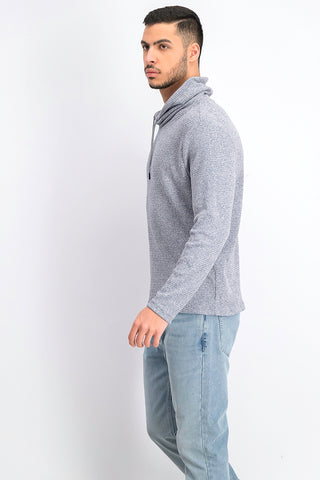 Alfani Men's Funnel-Neck Hooded Sweatshirt Navy Size Small