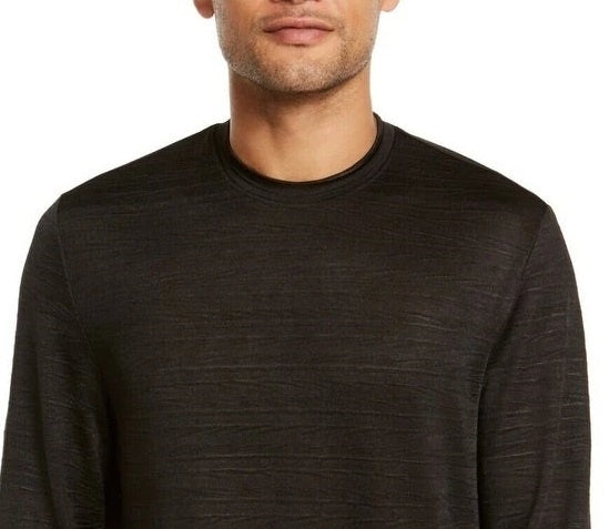 Alfani Men's Crinkle Textured T-Shirt Black Size XX-Large