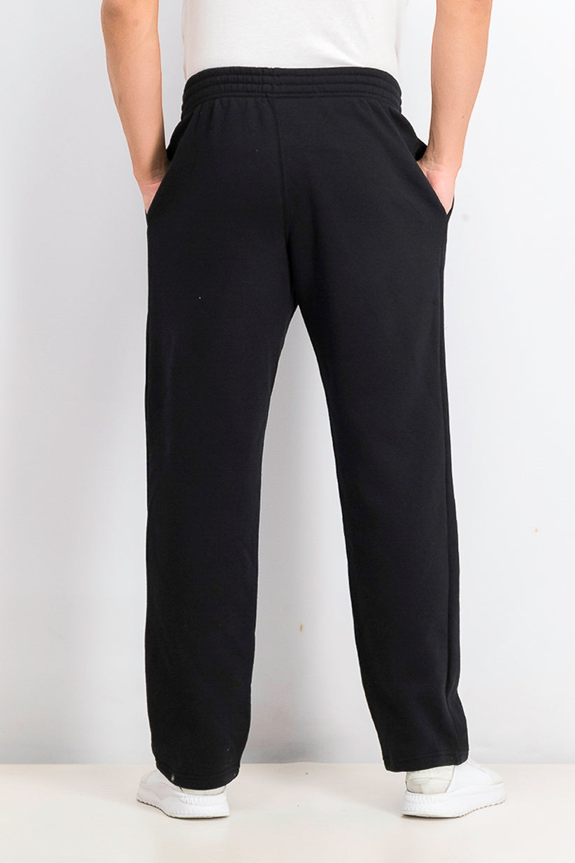 ID Ideology Men's Open-Hem Fleece Sweatpants Black Size Small