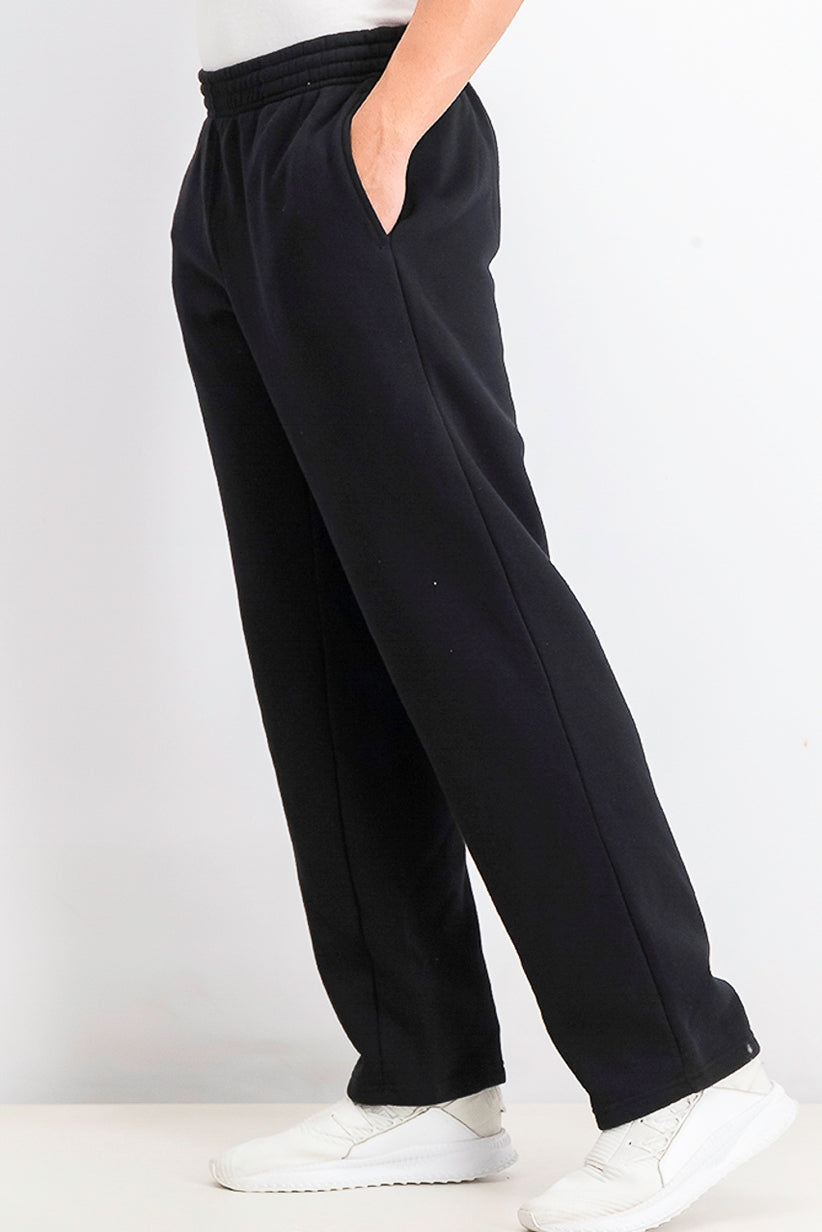 ID Ideology Men's Open-Hem Fleece Sweatpants Black Size Small