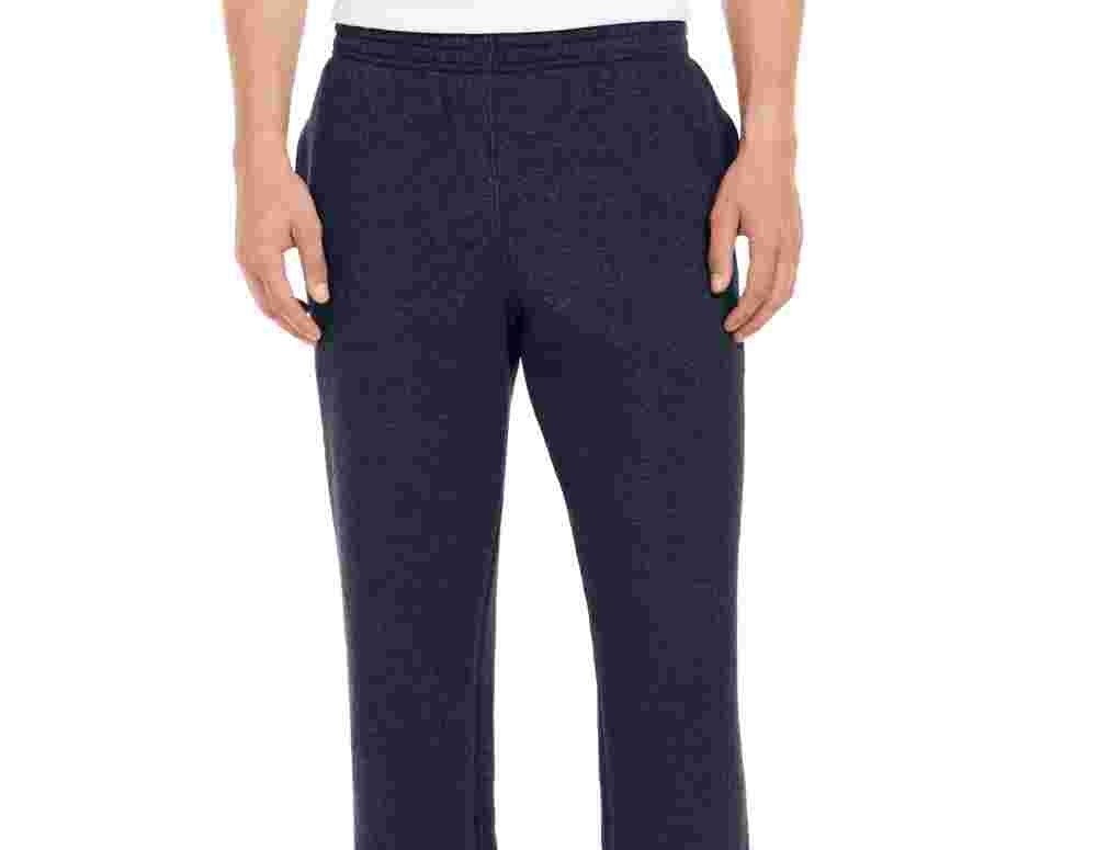 ID Ideology Men's Open Hem Fleece Sweatpants Blue Size Medium