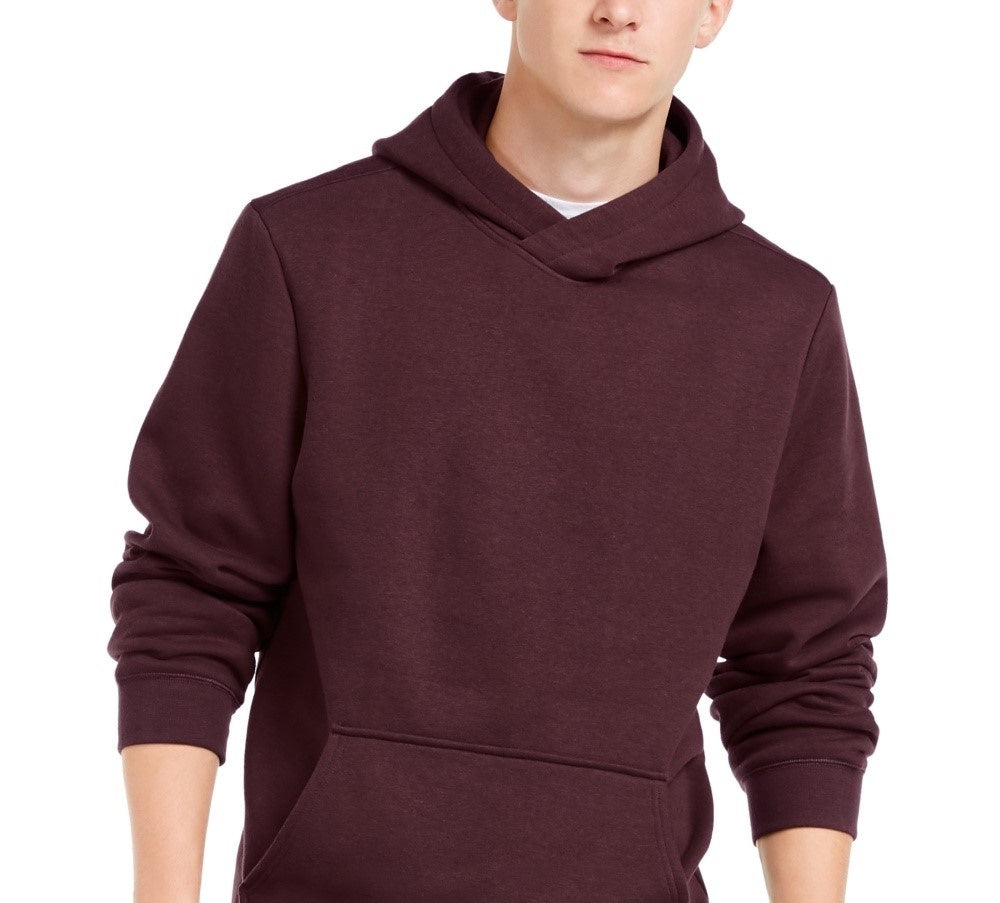 ID Ideology Men's Fleece Hoodie Wine Size Medium