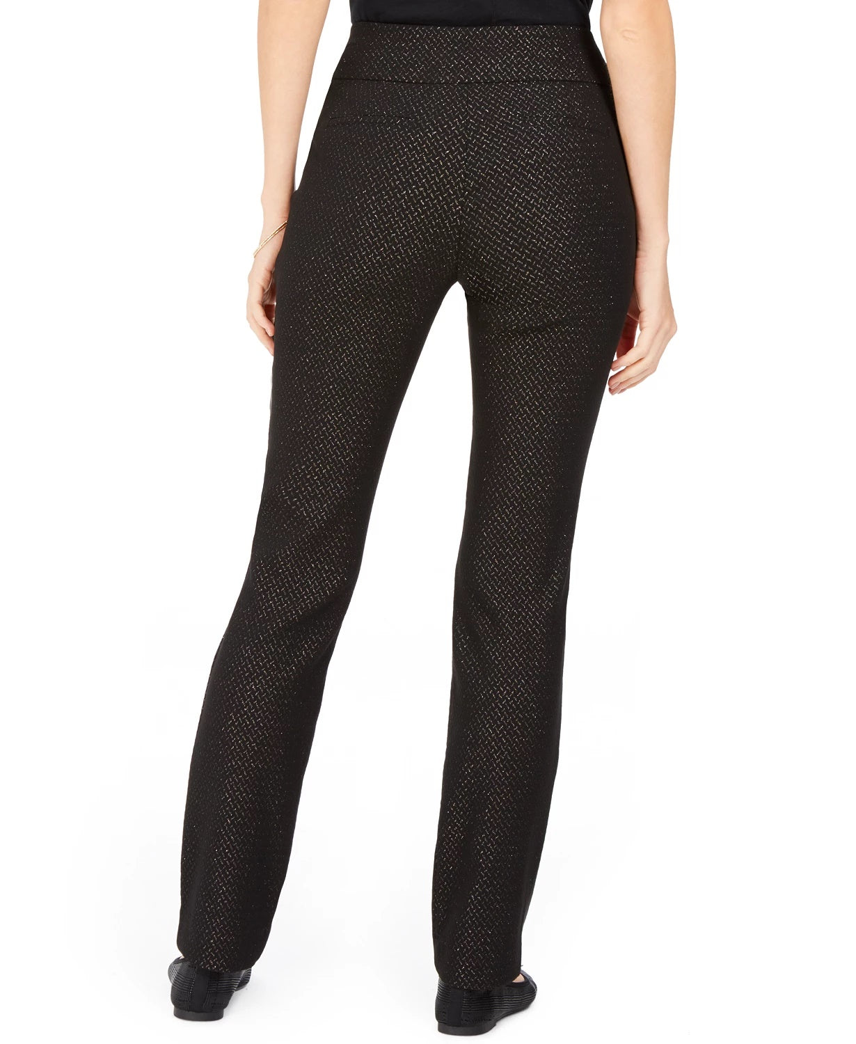 Charter Club Women's Cambridge Slim Jacquard Pants New Charcoal Size 8