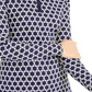 Charter Club Women's Printed Half-Zip Top Blue Size X-Small