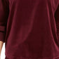Charter Club Women's Velvet Tie Sleeve Top Purple Size Small