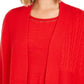 Charter Club Women's Patchwork Cardigan Red Size Medium