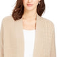 Charter Club Women's Patchwork Cardigan Beige Size Petite Medium